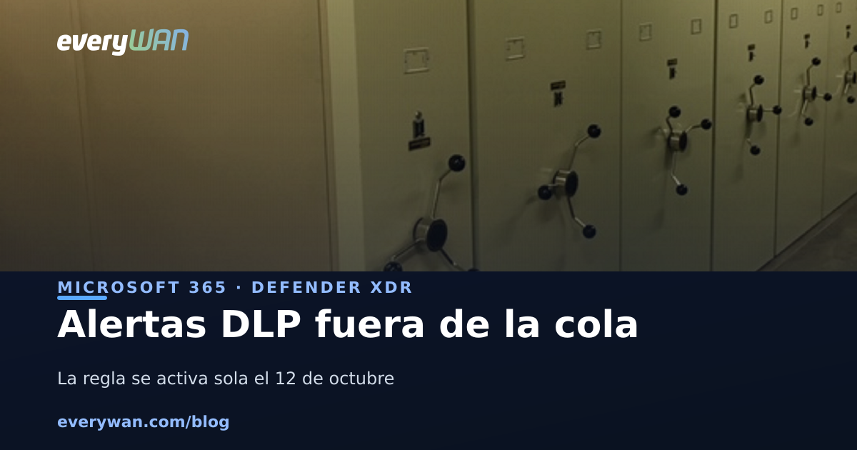 Les alertes de DLP surten de la cua el 12 d'octubre: la taula on queden pot estar buida