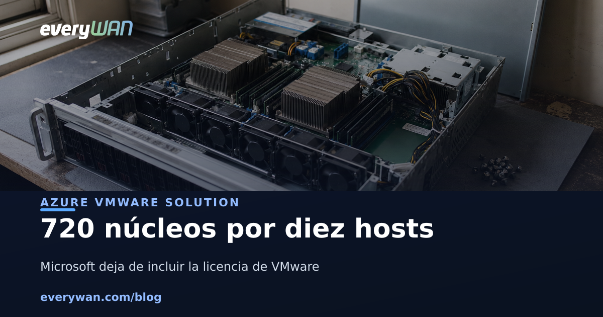 Azure deixa d'incloure la llicència de VMware: el càlcul de nuclis que ningú no fa