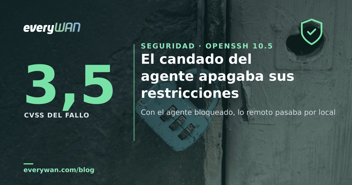 Bloquejar l'agent SSH desactivava les seves pròpies restriccions