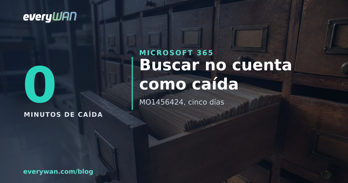 Some people have not been able to search in Microsoft 365 since Monday. For the SLA, that is not downtime