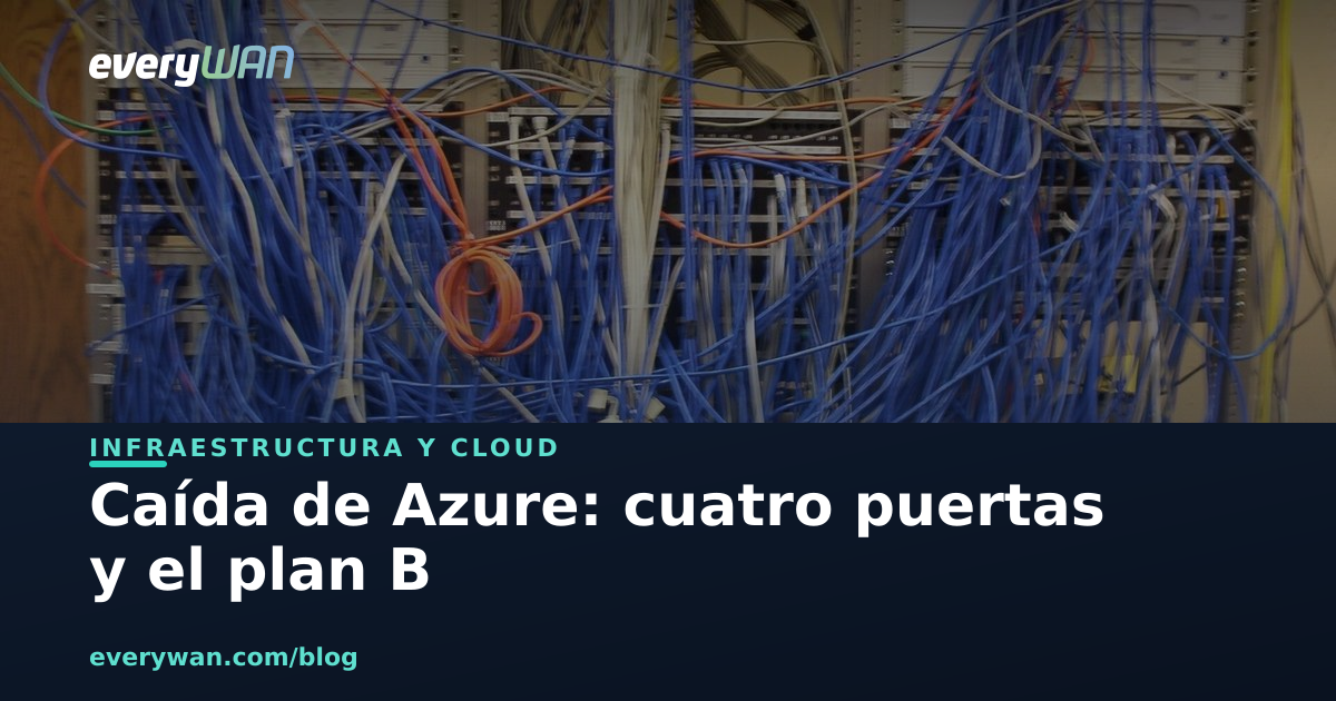 Caída de Azure: cuatro puertas y el sitio donde guardabas el plan B