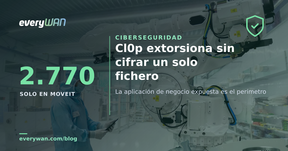 Cl0p no ha xifrat ni un fitxer: l'extorsió entra per l'aplicació que ningú no vigila