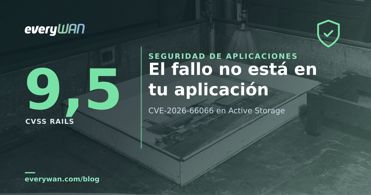 La CVE-2026-66066, una fallada de CVSS 9,5 a l'Active Storage de Ruby on Rails, permet llegir fitxers del servidor pujant una imatge quan l'aplicació processa variants amb libvips