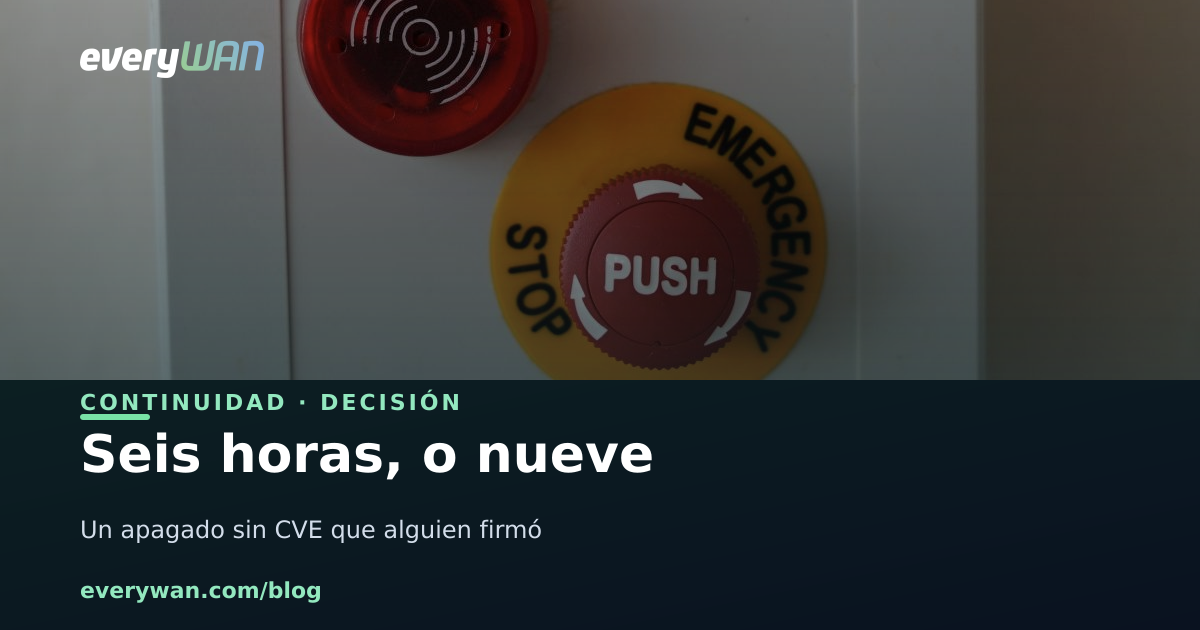 El correo pedía seis horas; la nota de prensa, nueve: ¿quién firma un apagado así?