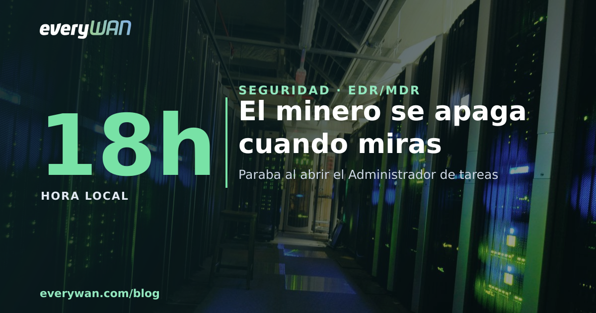 El minador s'apaga quan obres l'Administrador de tasques