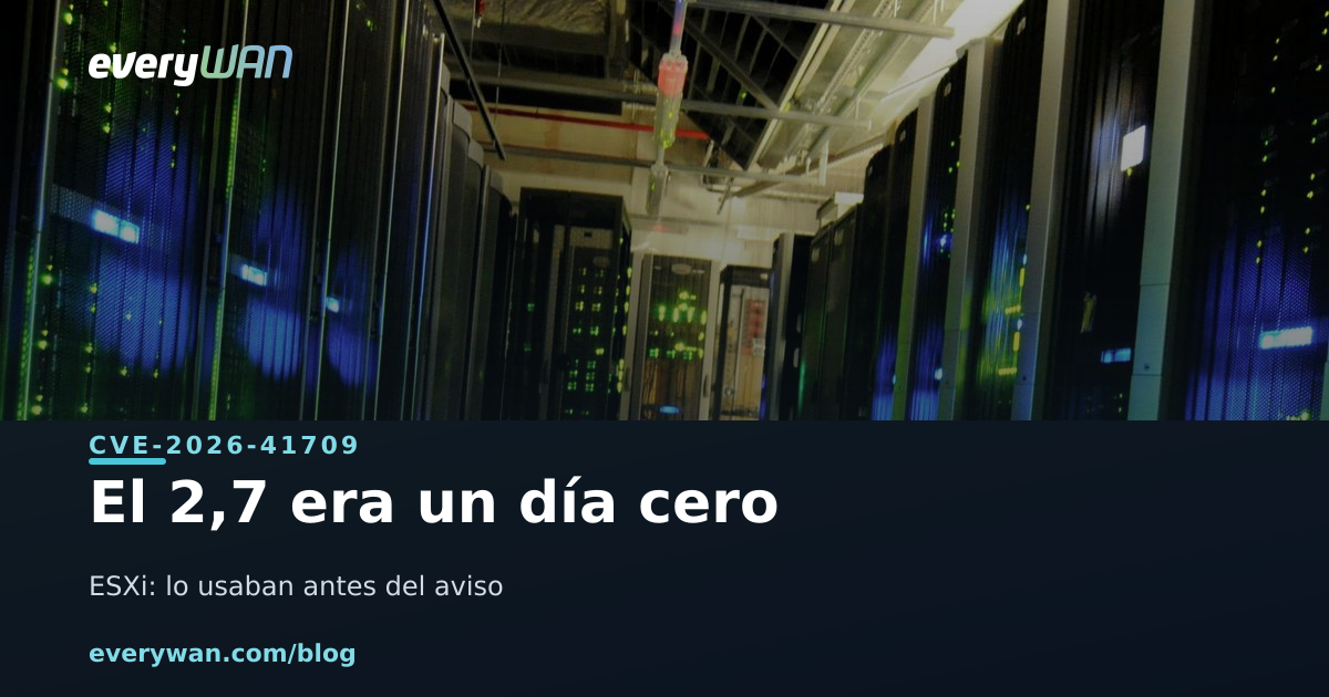 ESXi: el 2,7 que vam deixar de cinquè era un dia zero