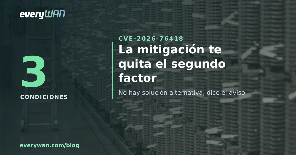 The mitigation Cisco offers is removing your second factor