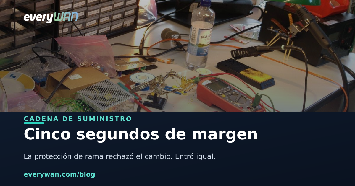 La protección de rama funcionó. Duró cinco segundos