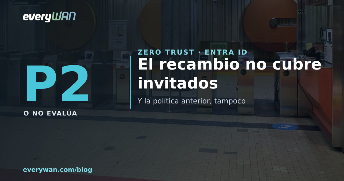 El recanvi de la política de risc no cobreix convidats (i l'anterior tampoc)