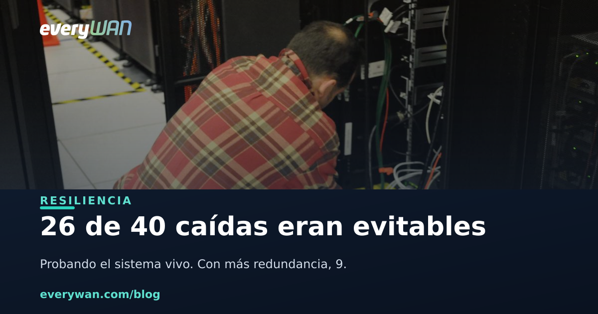 Técnico de espaldas, agachado delante de un rack abierto, con los cables de red a la altura de la cara