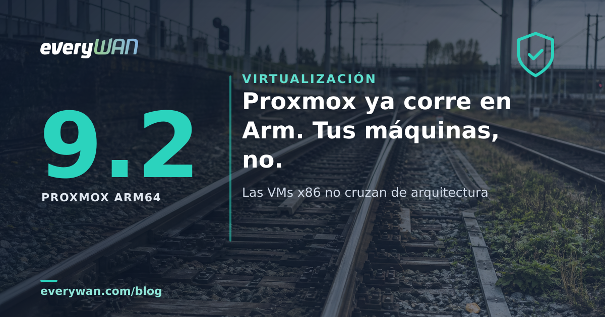 Proxmox ya corre en Arm. Tus máquinas x86, no.