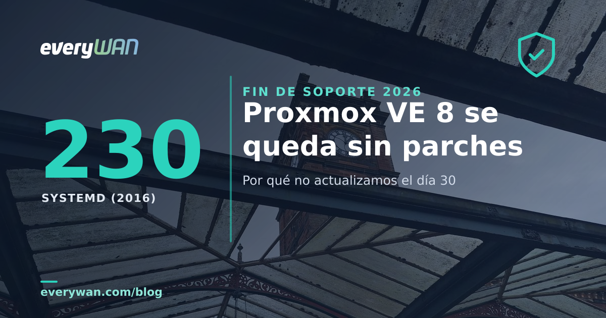 Proxmox VE 8 llega a su fin de soporte en agosto de 2026