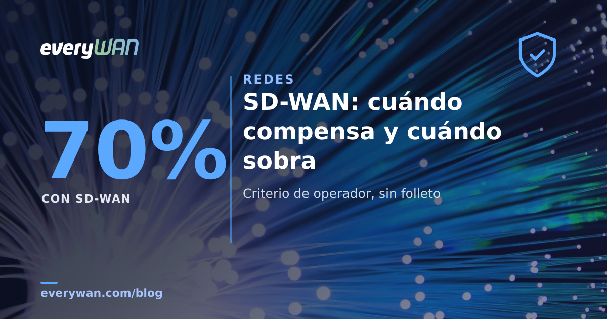 SD-WAN multi-sede: cuándo compensa y cuándo sobra