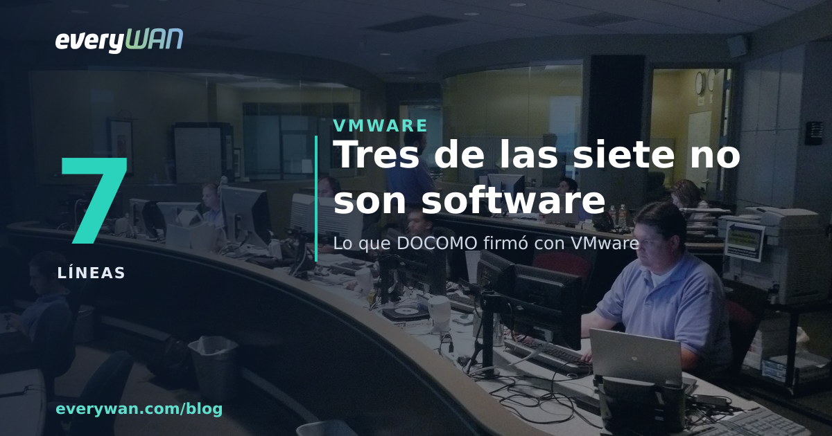 Tres de las siete líneas que DOCOMO firmó con VMware no son software