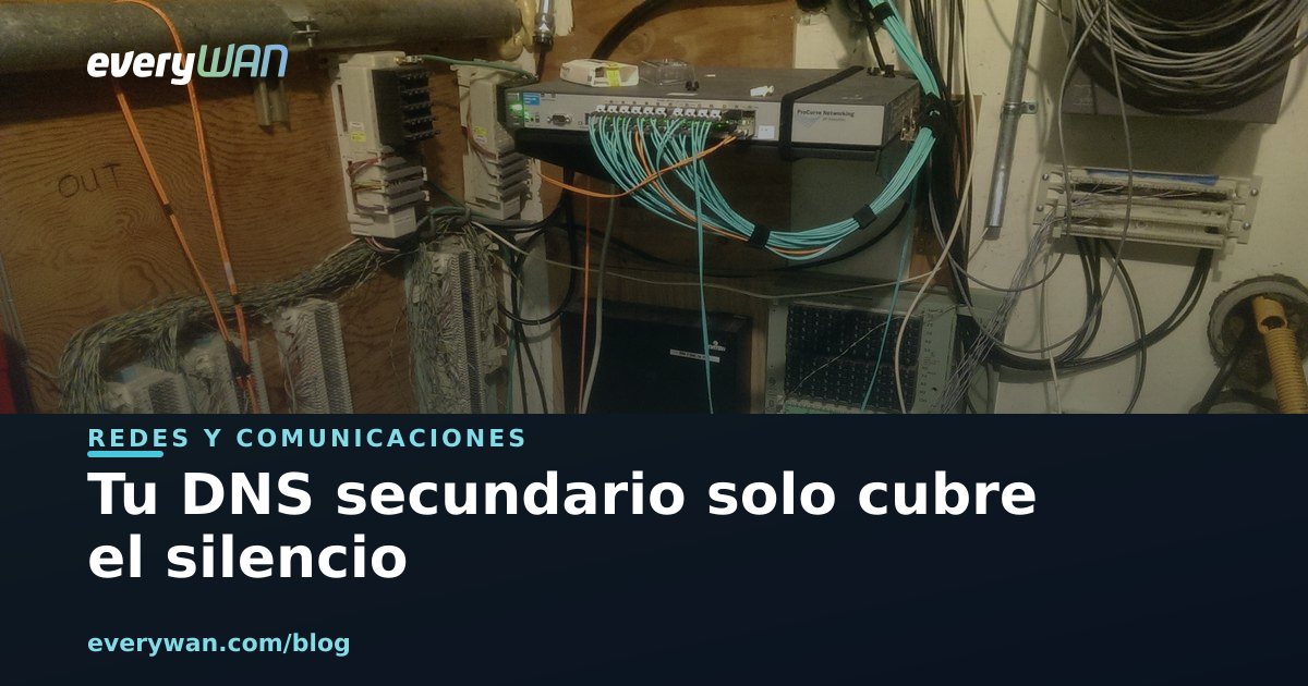 El teu DNS secundari només cobreix el silenci