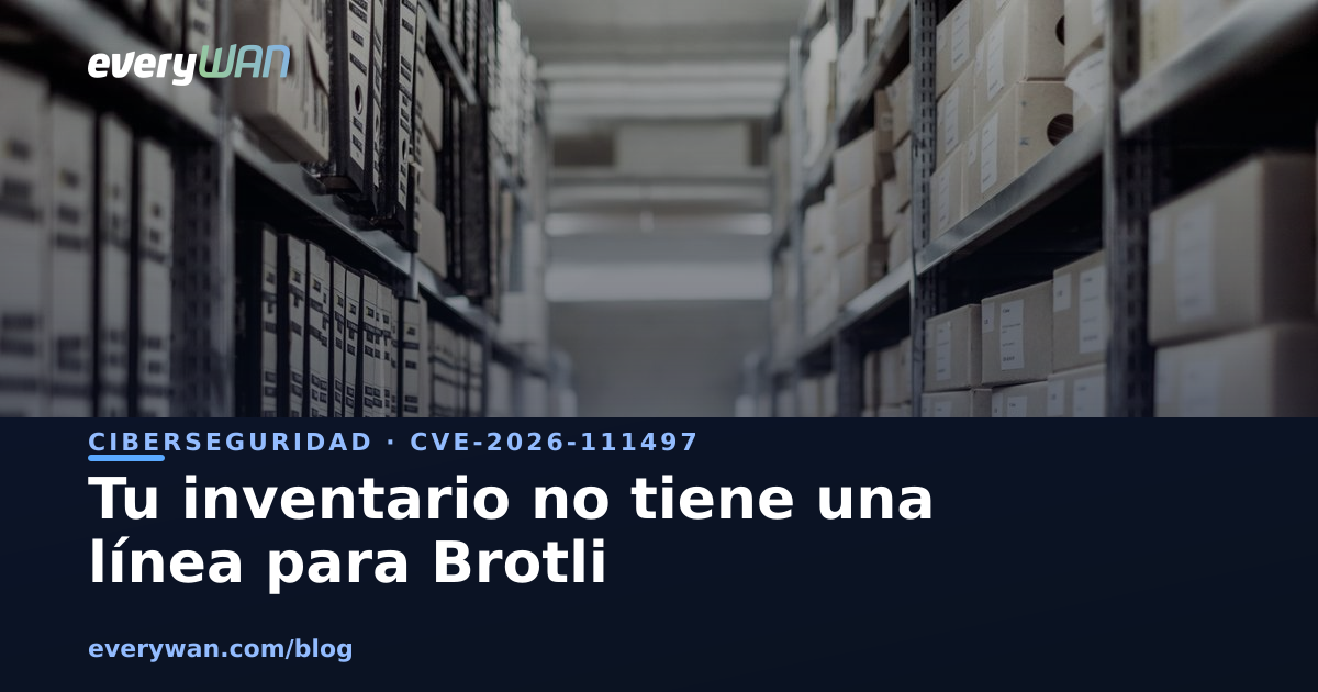 El teu inventari no té una línia per a Brotli